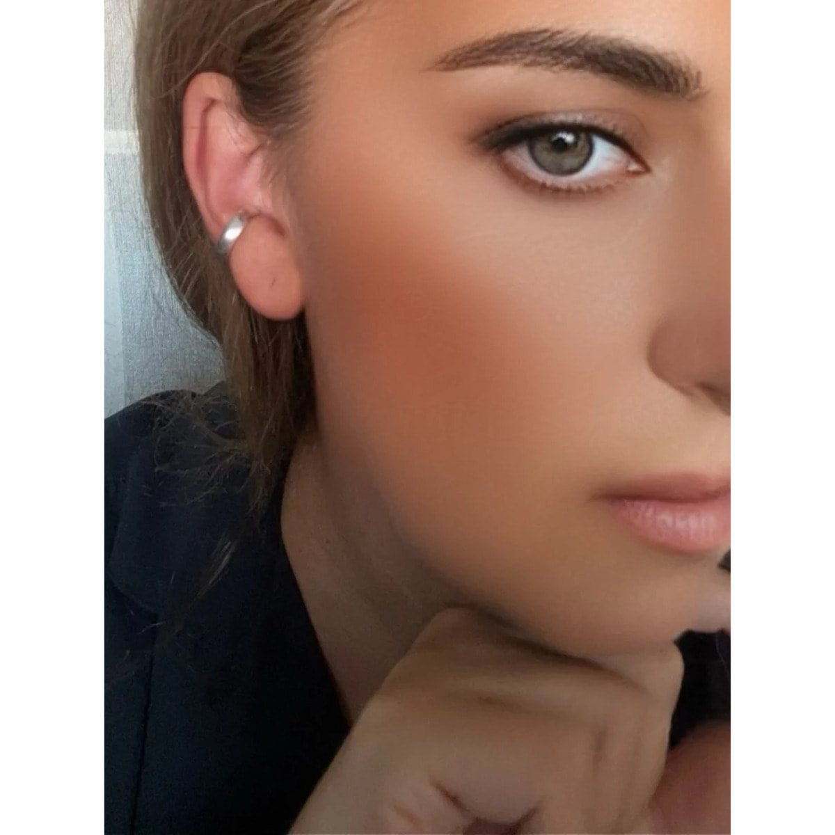 Conjunto de earcuff mixto en latón plata 10µ y dorado