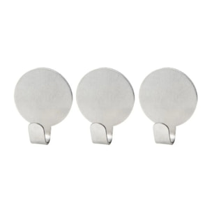 Lot de 3 crochet adhésifs ronds Fackelmann Tecno