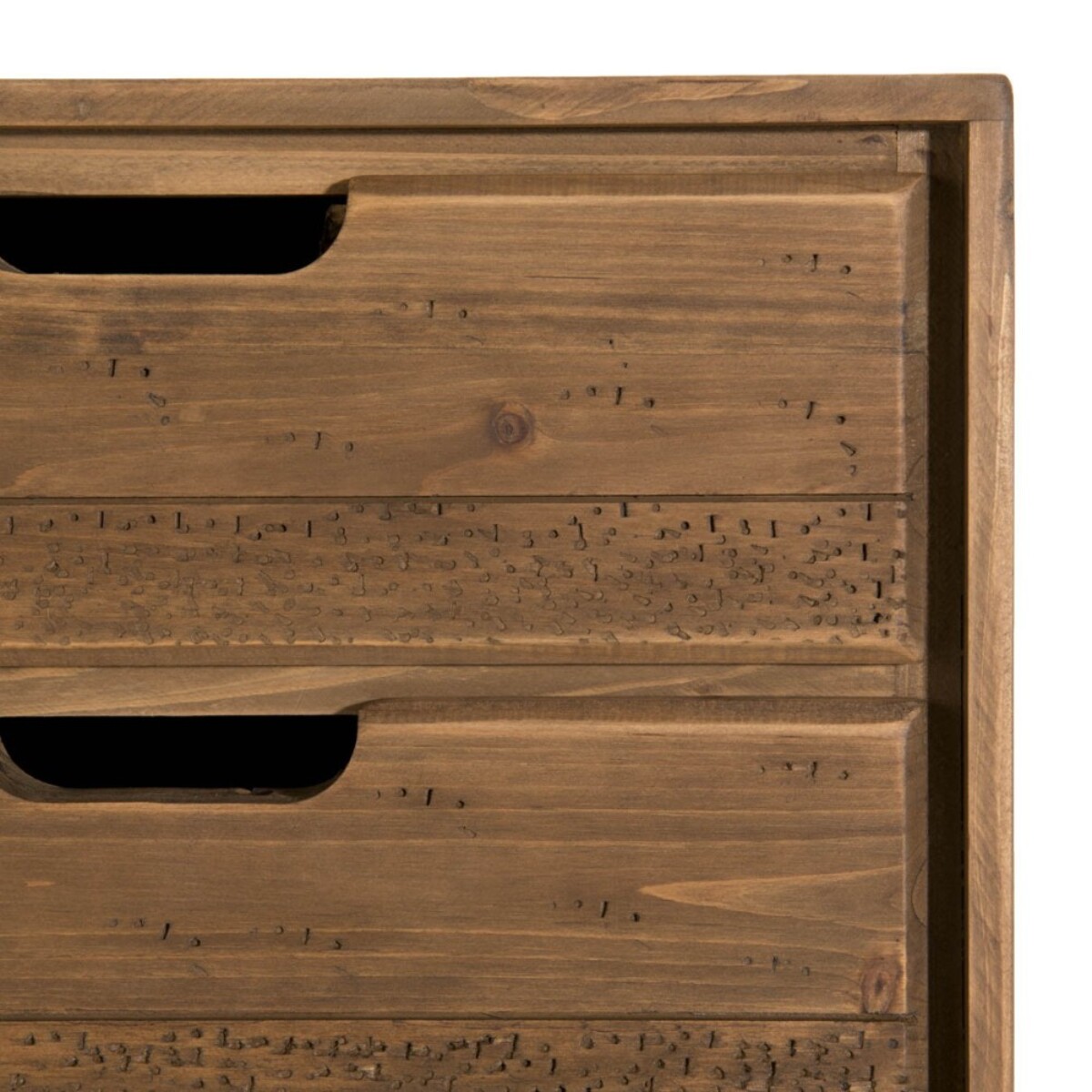 ANDY - Chevet scandi bois marron 2 tiroirs Sapin
