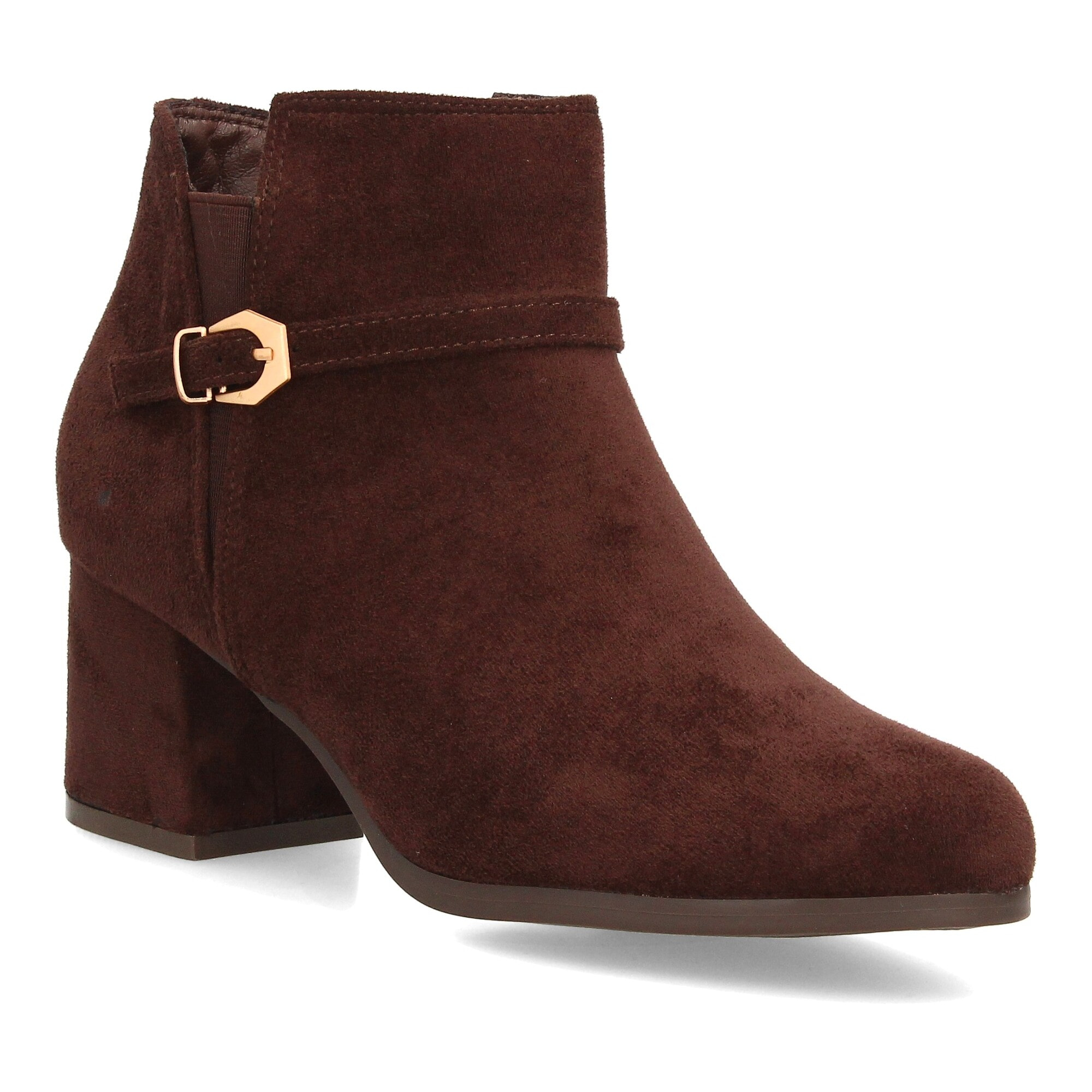 Botines elegantes con hebilla y tacón