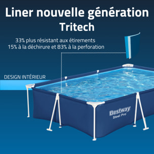 Bestway Piscine hors sol tubulaire rectangulaire Bestway Steel Pro 300 x 201 x 66 cm bleu