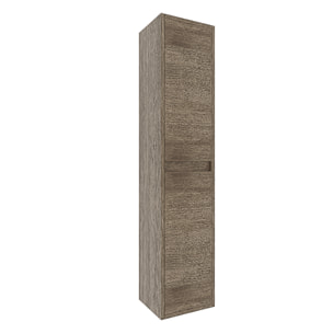 Mobile Bagno Sospeso Armadietto A Colonna Armadio Pensile 2 Ante 4 Ripiani Rovere Arredamento Bagno Nordico Moderno 30 x 25.5 x 140 cm Rovere Scuro
