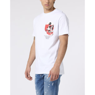 PHILIPP PLEIN Roundneck T-Shirt Puffy Red Skull Skull