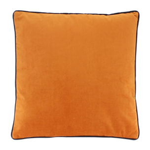 Coussin en velours terracotta et noir 40cm  GRAMY