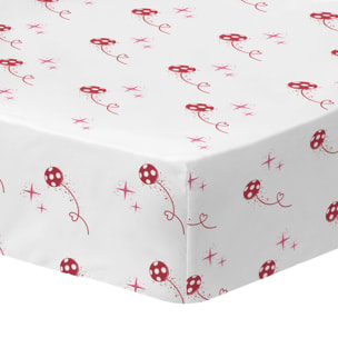 Drap-housse imprimé 100% coton, MIRACULOUS LADYBUG SHADOW