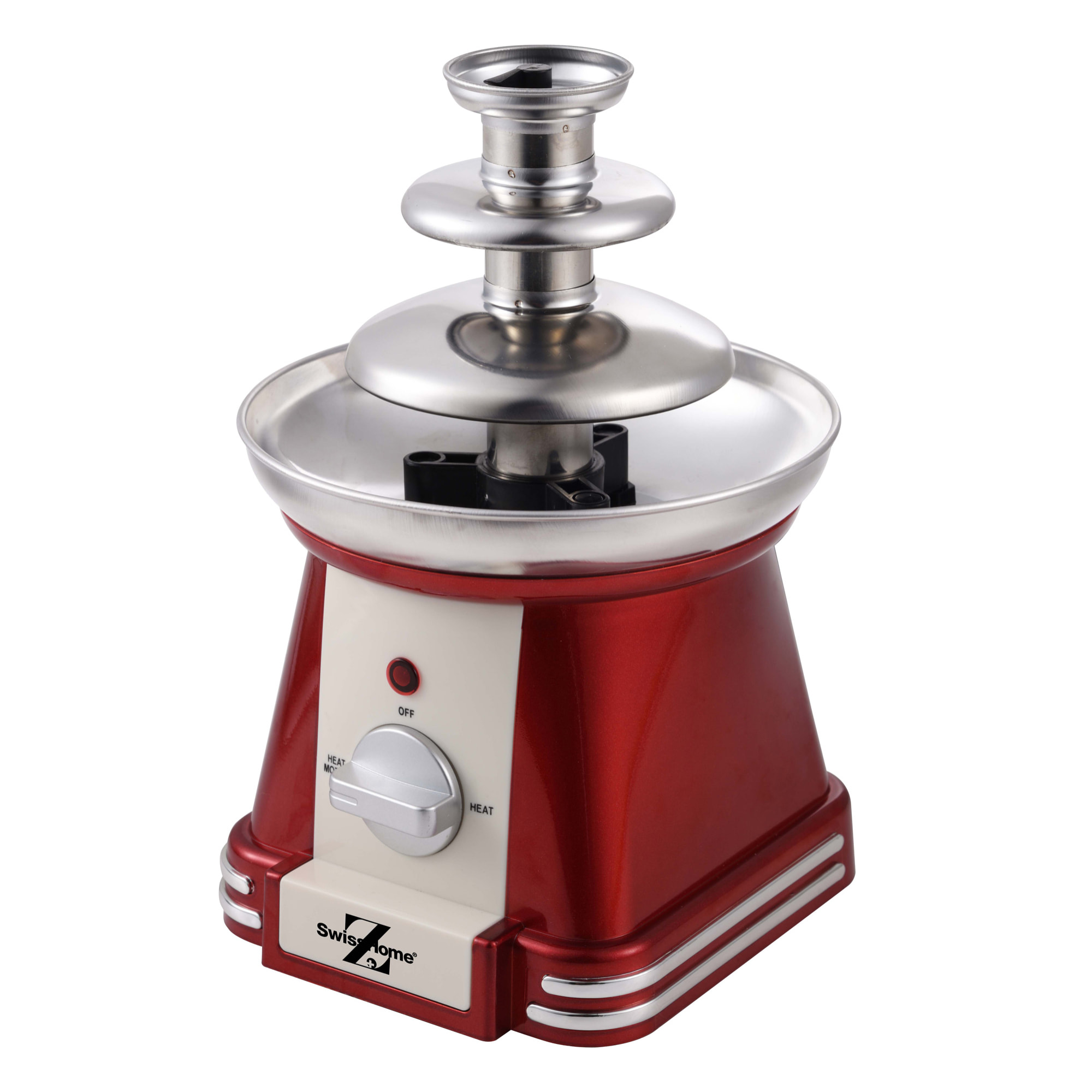 Fondue de chocolate 32W y capacidad 35L color rojo, Swiss Home