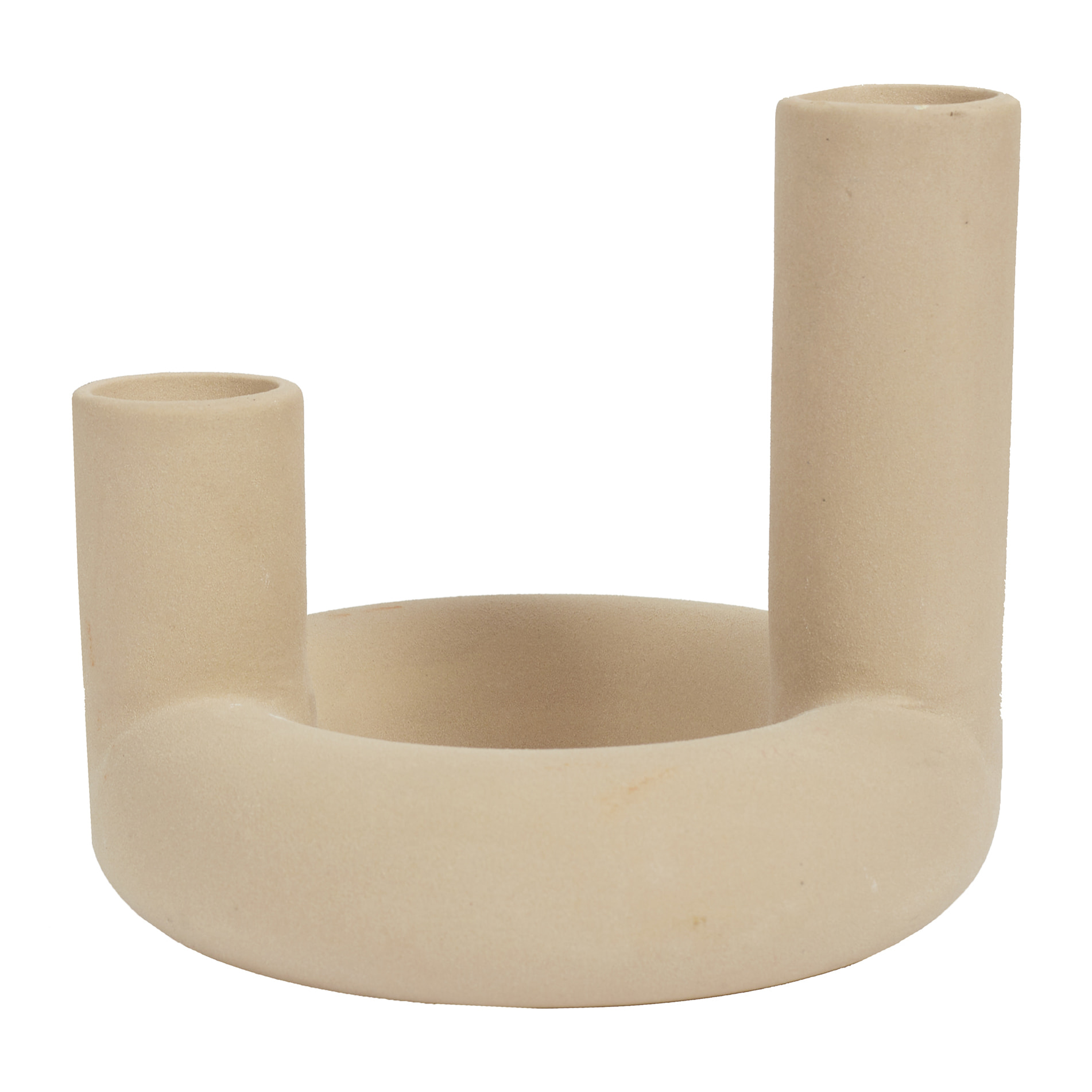 Vase Ceramique 2 Tubes Arty Nude