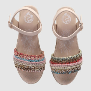 Sandalias de Piel Sintética - Multicolor - Tacón: 4 cm