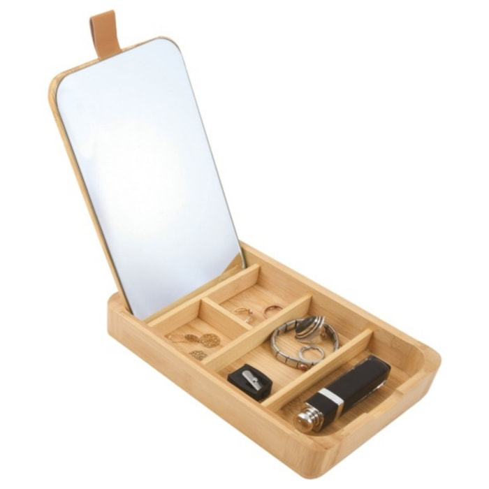 Miroir & Boîte à bijoux Bambou rectangulaire ALAIS Spirella
