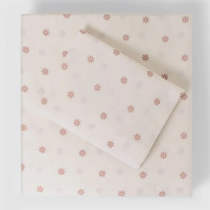 Set di lenzuola in cotone 100% rosa brumalis