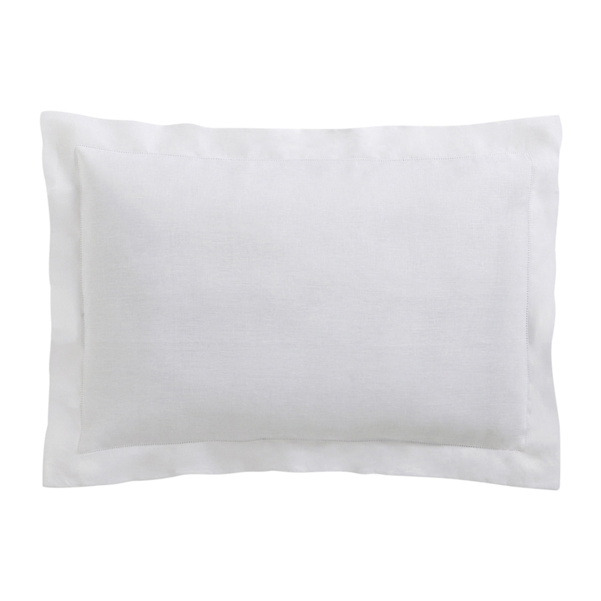 Taie d'oreiller unie en lin, Made in France, CYTHÈRE , Blanc