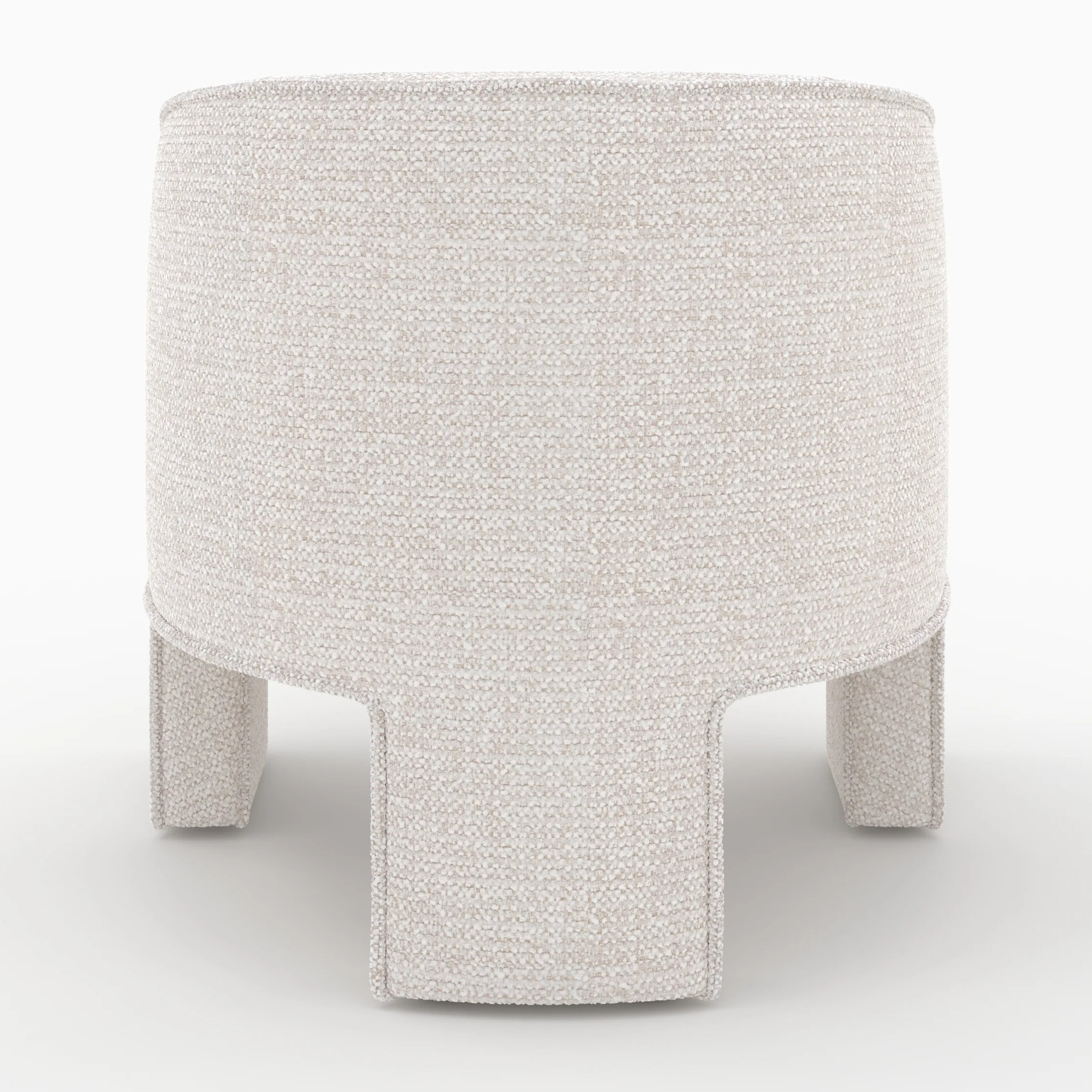 Fauteuil en tissu texturé crème - Nelia