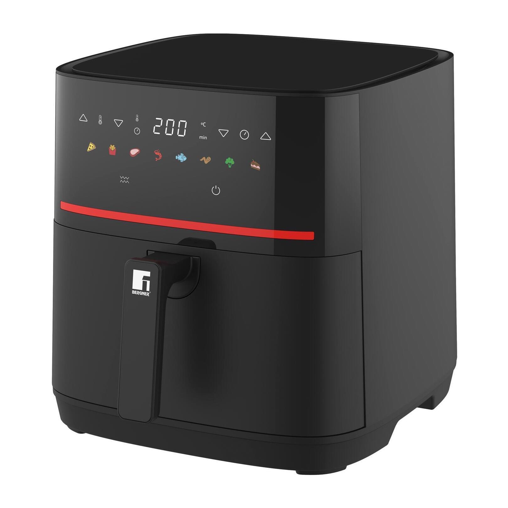 Bergner XTRA Freidora de Aire 6,5L 2200W Digital con Pantalla Táctil