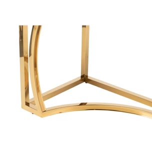 Consola Acero Inoxidable Cristal Sharjah 120x50x75 Cm
