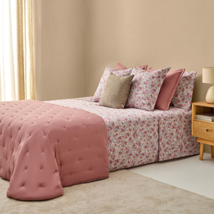 Sábana algodón sostenible flores Onflo color azul 100% Algodón percal