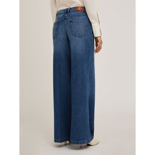 Motivi - Jeans wide slouchy misto lyocell - Blu