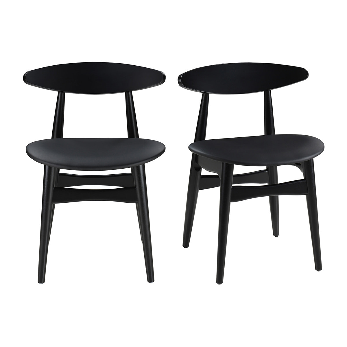 Chaises design noires (lot de 2) WALFORD