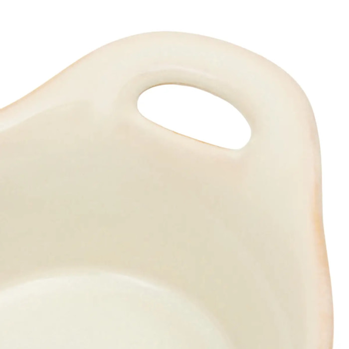 Plat oval en céramique Terre Inconnue11x16cm beige