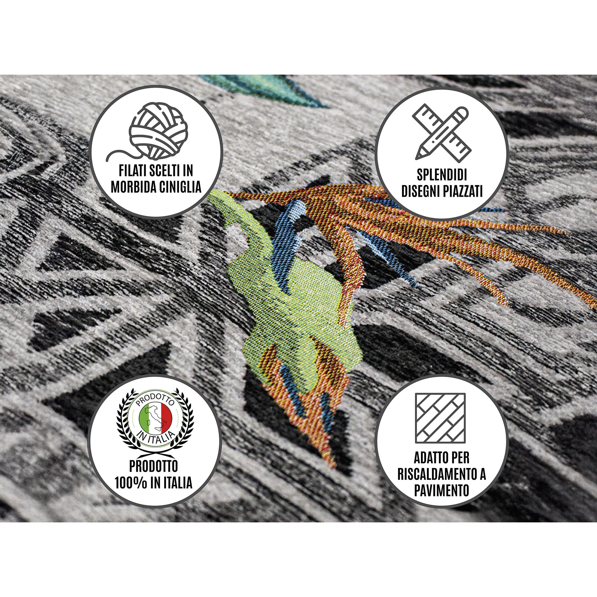 Tappeto da cucina Salice fango CON FONDO ANTISCIVOLO