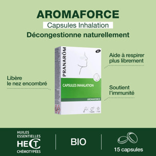 Pranarom - Capsules inhalation pour dégager le nez - Bio - 15 capsules