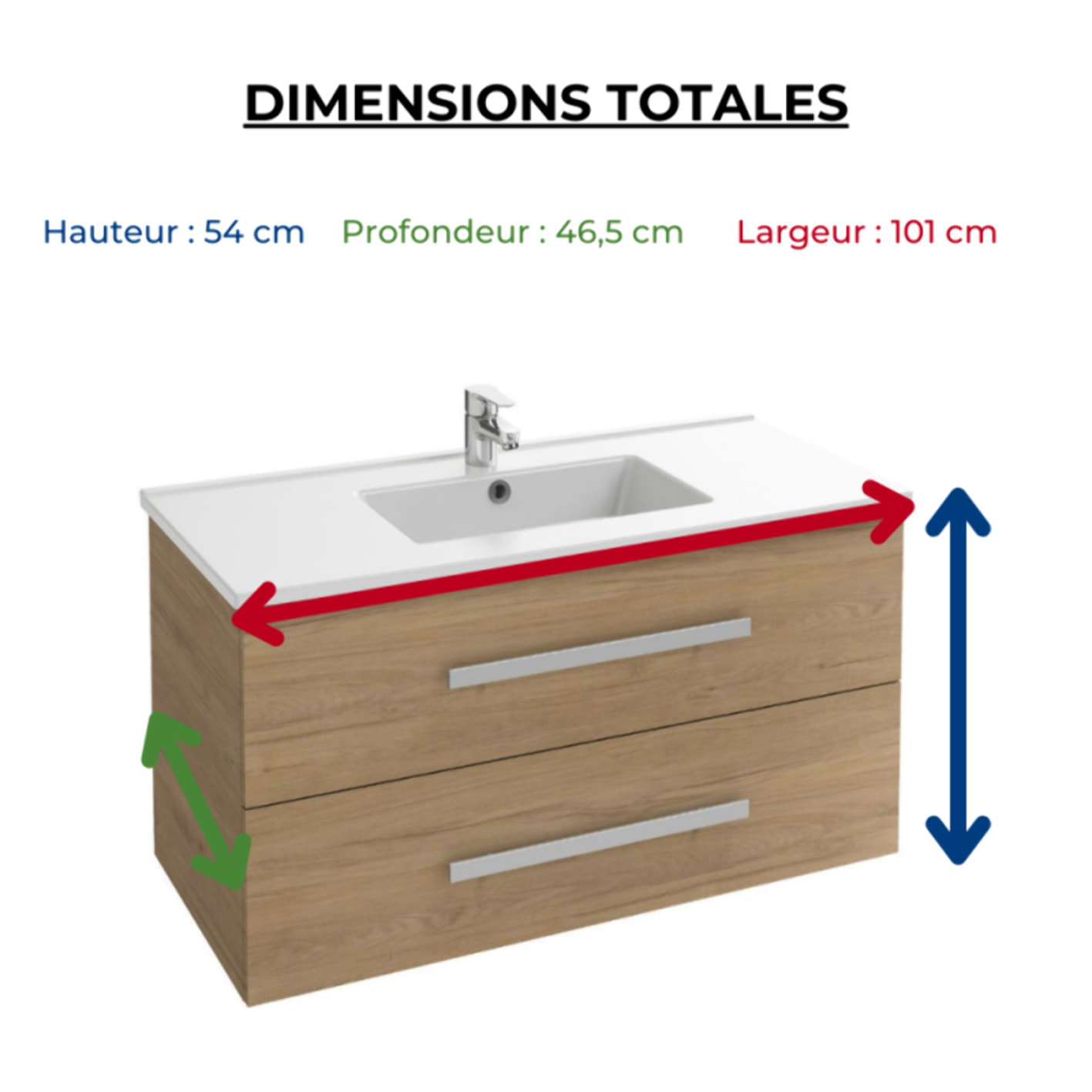 Meuble vasque Ola Up chêne