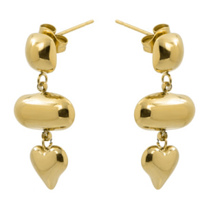 Pendientes Over acabado oro amarillo 18k