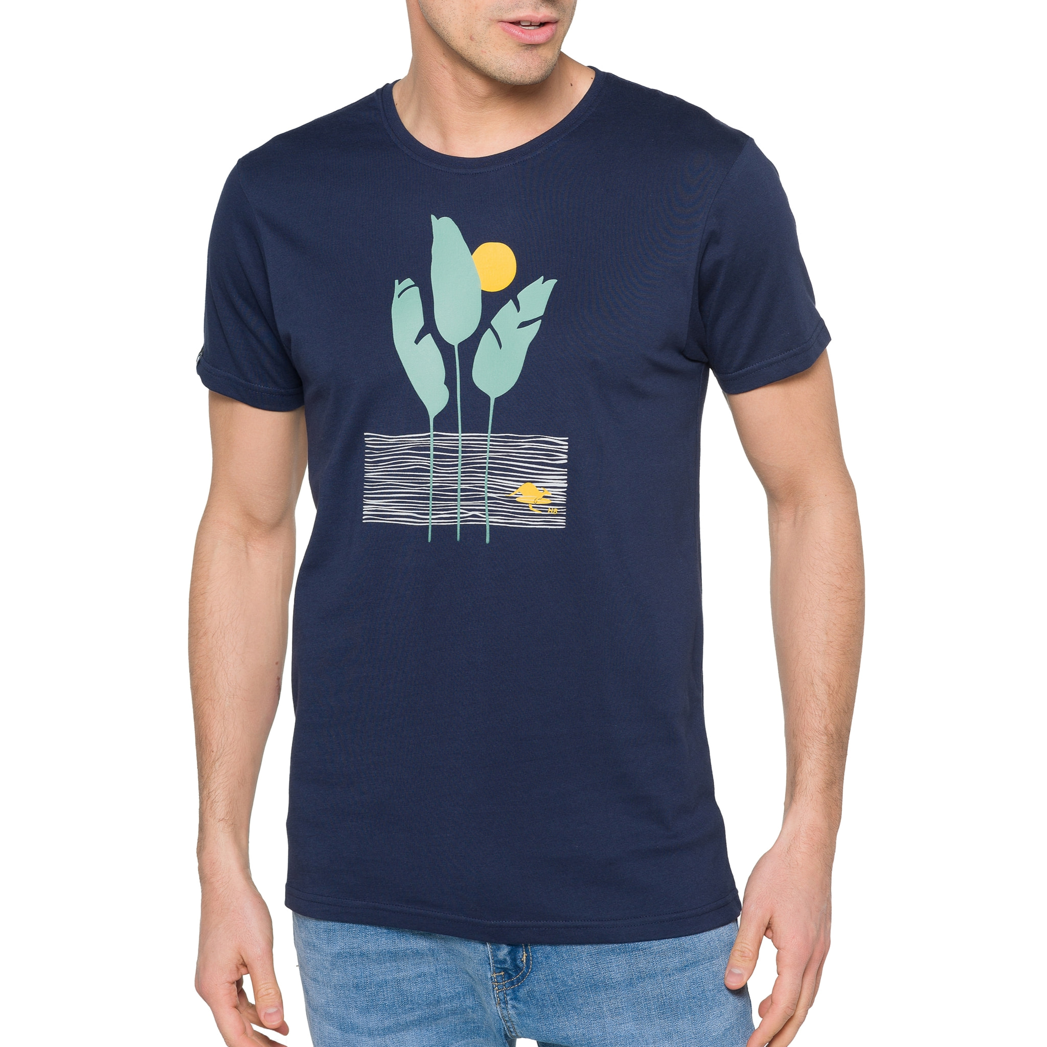 T-shirt in cotone 150 gr Lagoon Hot Buttered Blu Navy.