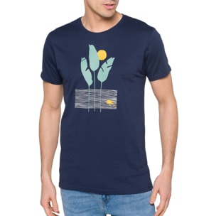 T-shirt in cotone 150 gr Lagoon Hot Buttered Blu Navy.