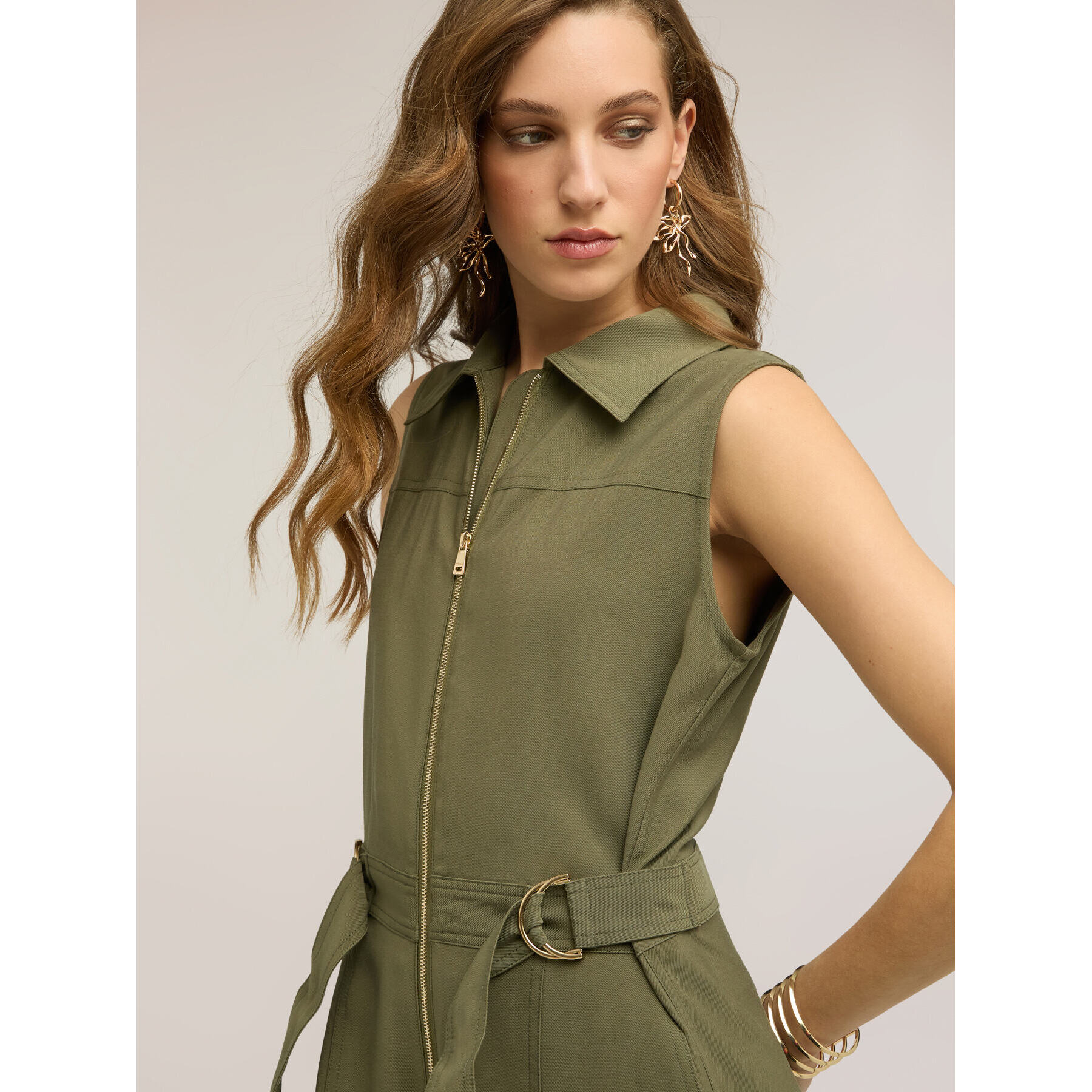 Motivi - Mono largo con bolsillos cargo - Verde militare