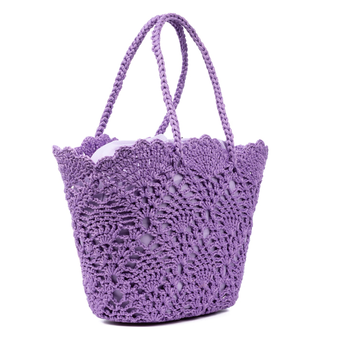 Zelbio borsa a spalla donna. Realizzata in cotone.