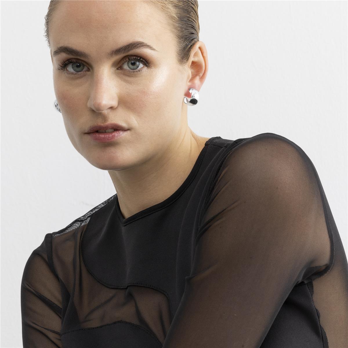 Pendientes con - acabado plata - Hellax