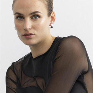 Pendientes con - acabado plata - Hellax