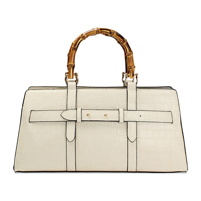 Bolso de mano mujer crema en coco