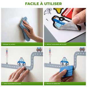 Stickers Muraux décoration adhésifs petites voitures