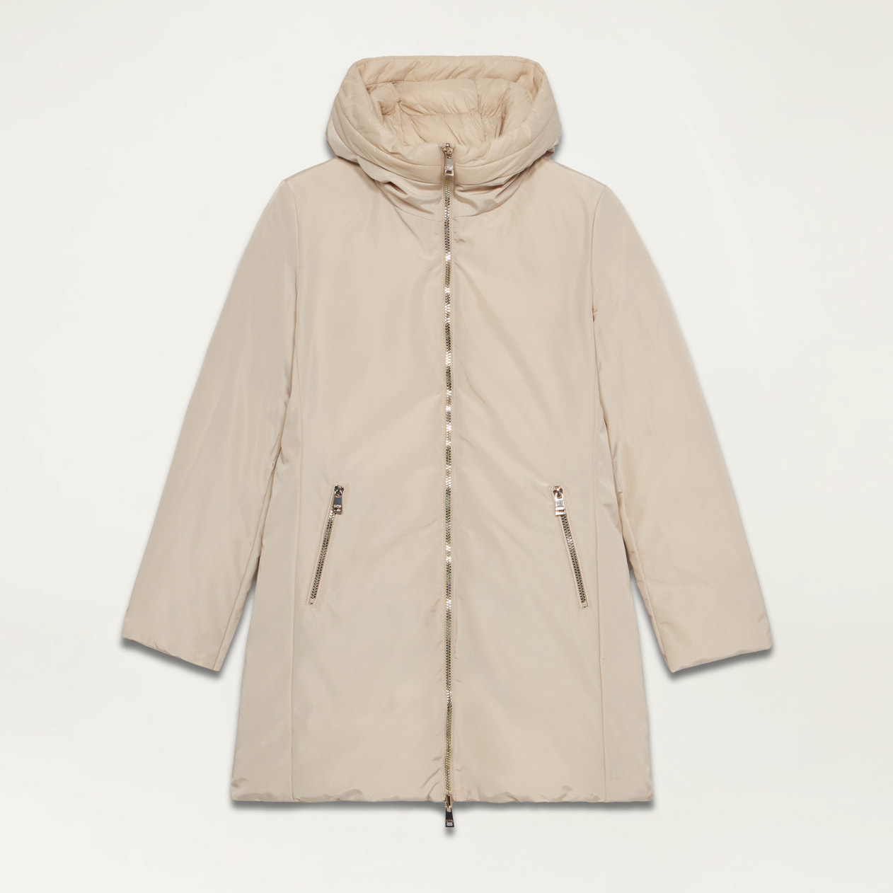 Oltre - Reversible parka down jacket with hood - Blanco