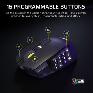 Souris Gamer Sans Fil CORSAIR SCIMITAR ELITE WL SE GUN METAL