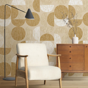 Papier peint panoramique Groove - Ocre