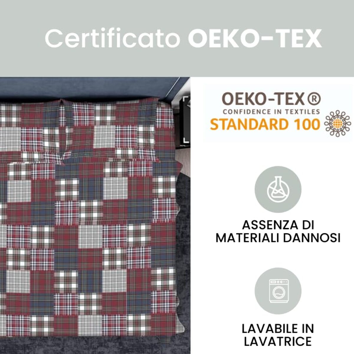 Intrecci – Completo lenzuola in cotone 1 piazza e mezza