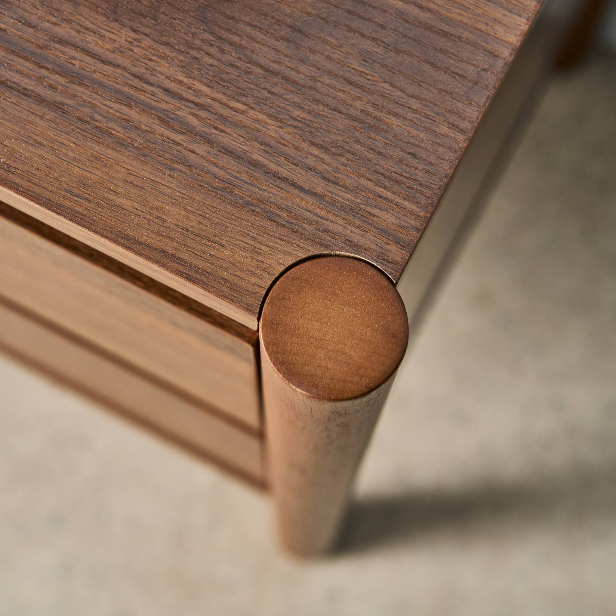 Table de chevet décor bois 2 tiroirs (lot de 2) HARMONY