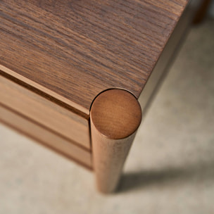 Table de chevet décor bois 2 tiroirs (lot de 2) HARMONY