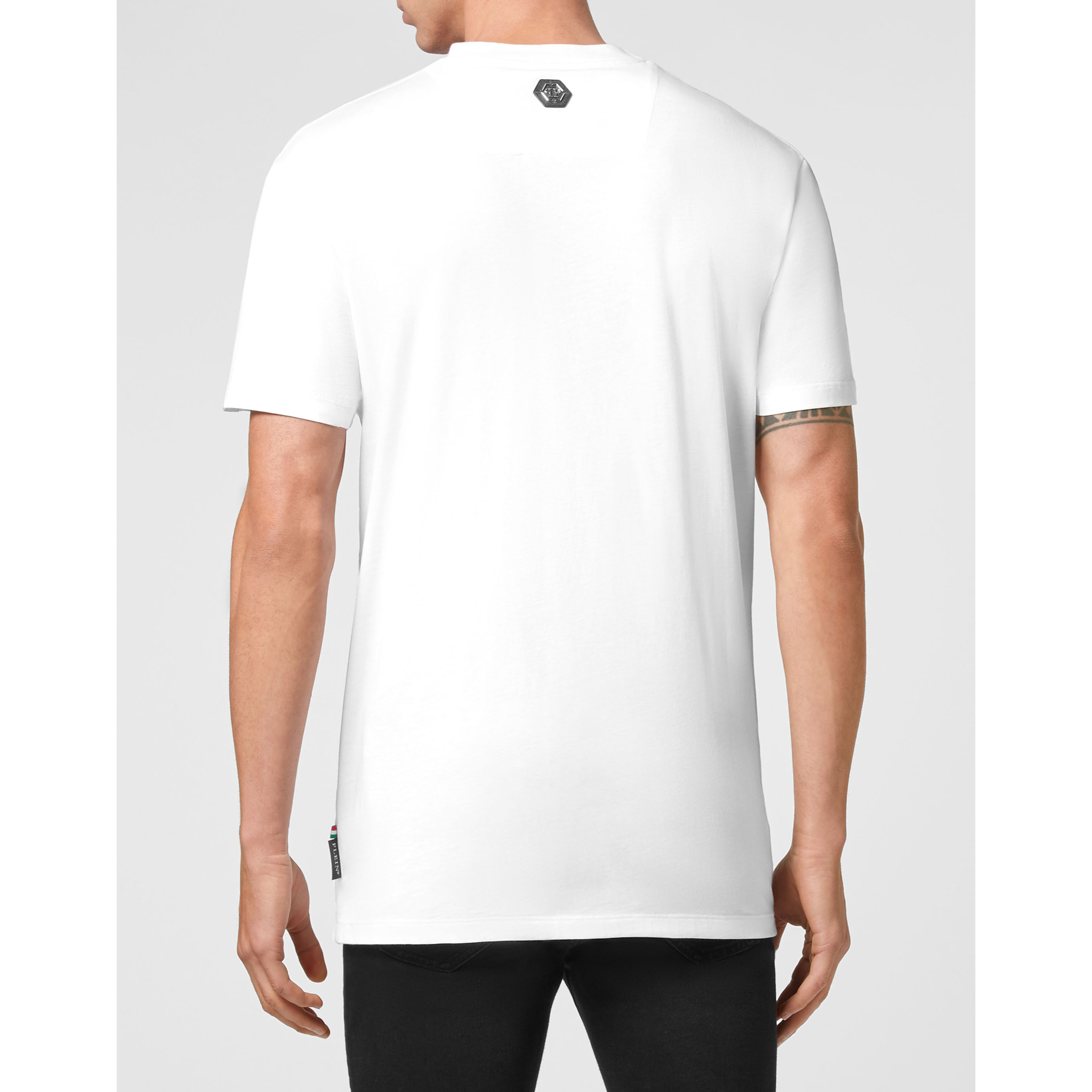 PHILIPP PLEIN Camiseta de cuello redondo y manga corta SKELETON