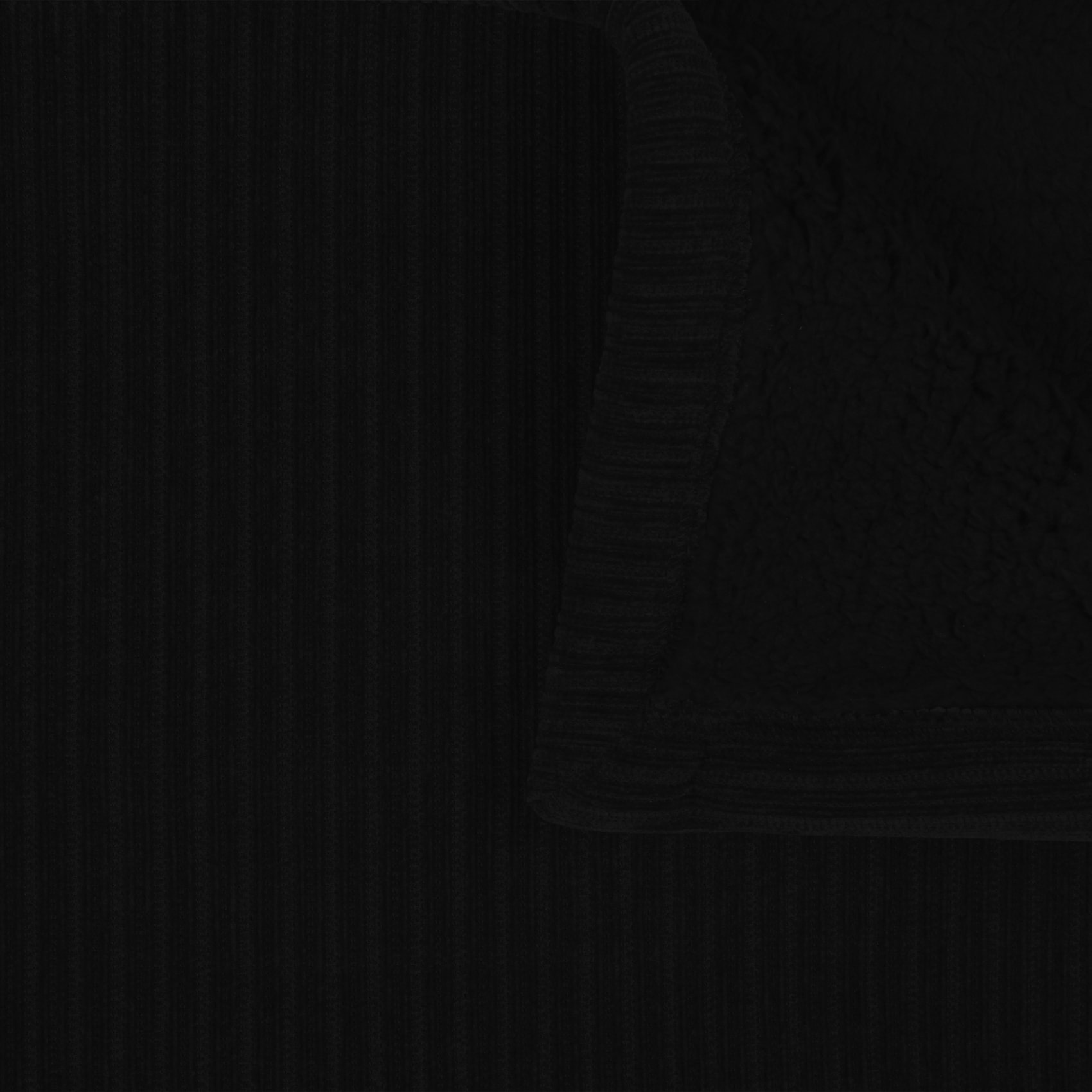 Plaid côtelé ultra doux - Noir