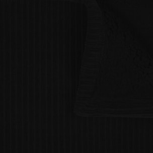 Plaid côtelé ultra doux - Noir