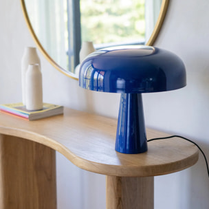 Lampe à poser en métal bleu foncé - Livia
