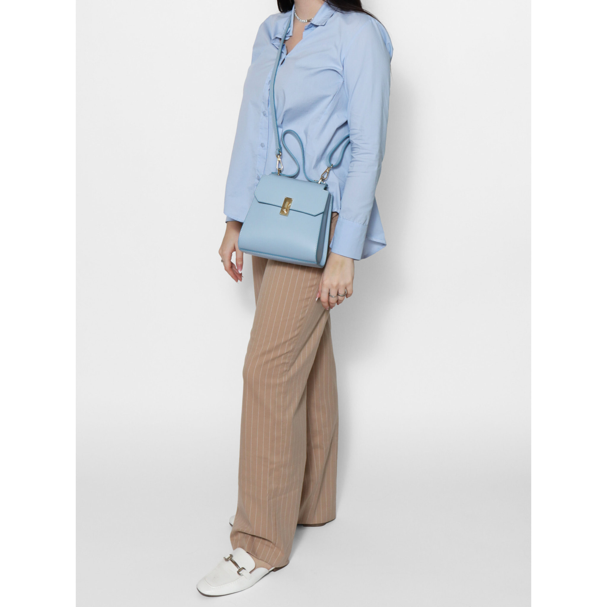 Borsa a mano da donna In Vera pelle Made in Italy 20x18x10 cm