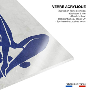 Tableau organique femme bleue  Tableau plexiglas