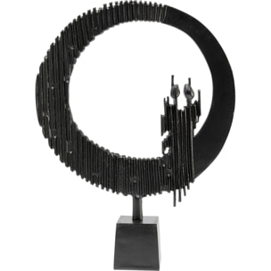 Déco Circle Watch XL 68cm noire Kare Design