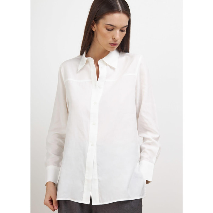 CAMICIA BIANCO LANA CONBIPEL