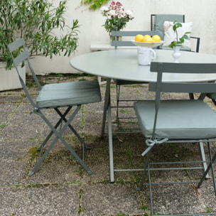 Galette de chaise extérieur imperméable et déhoussable MINORQUE - Vert Olive