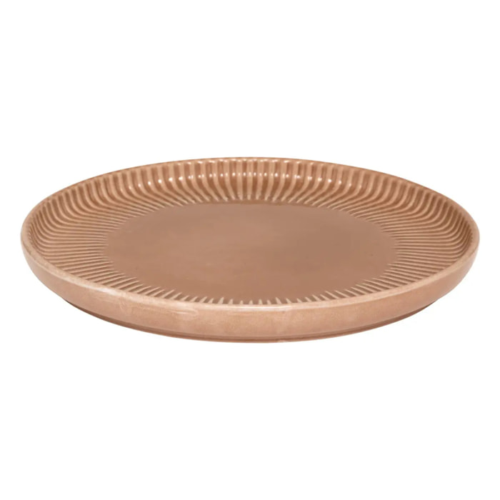 Assiette dessert Chloe mocha D20,5xH2,2cm